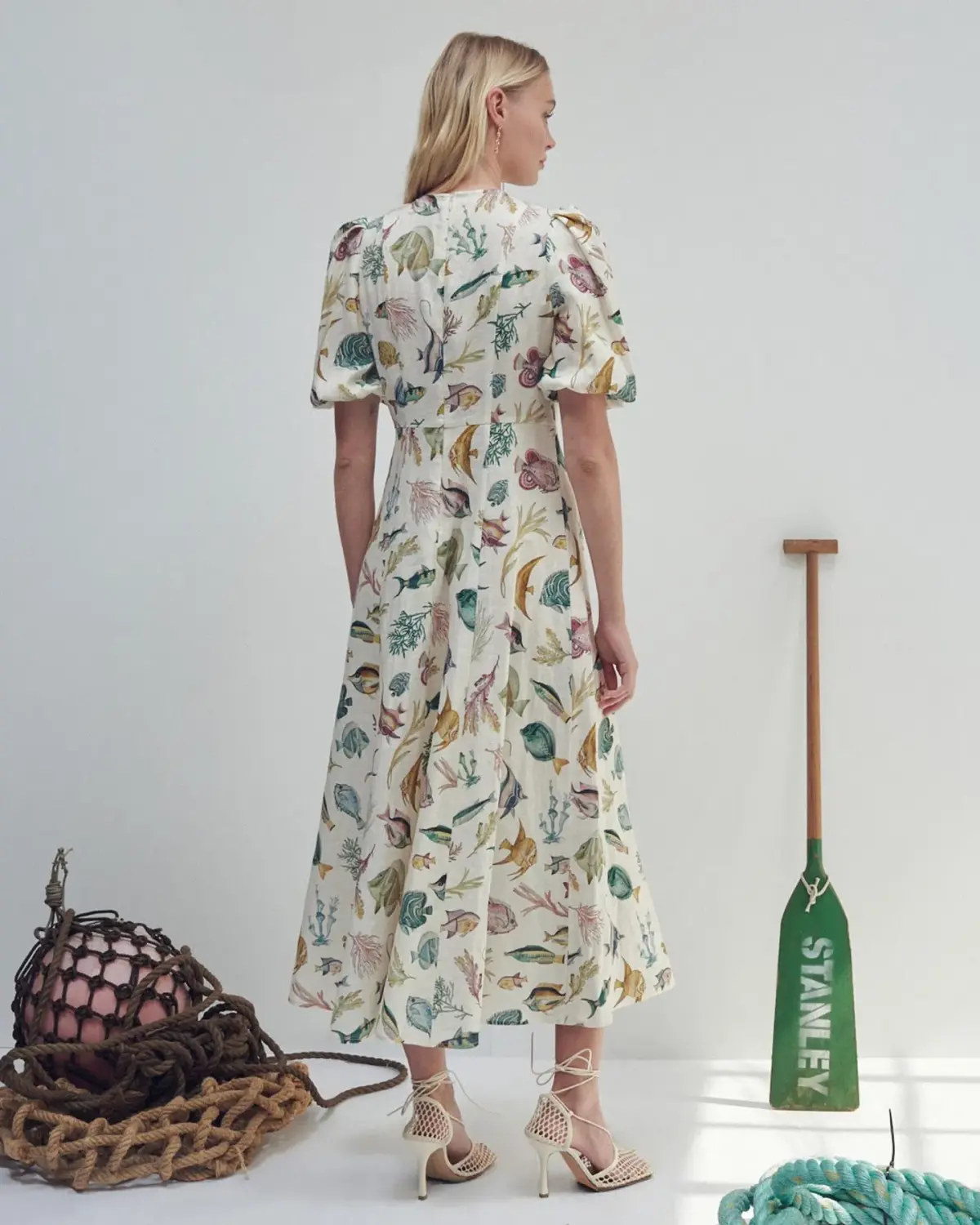 Alemais Wanda Midi Dress Print Size 12  - Image 4
