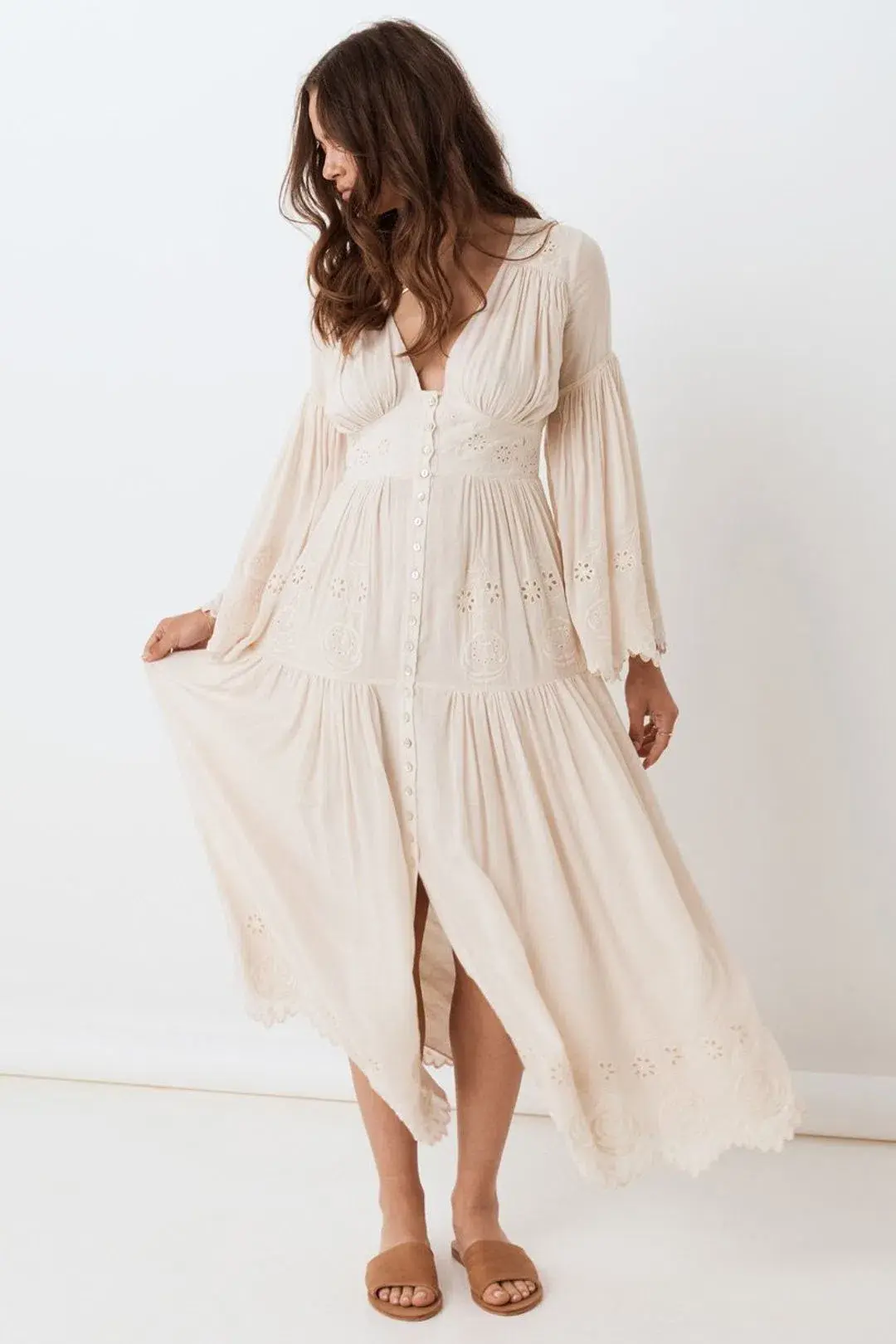 Spell Imogen Gown Cream Size M - Image 1