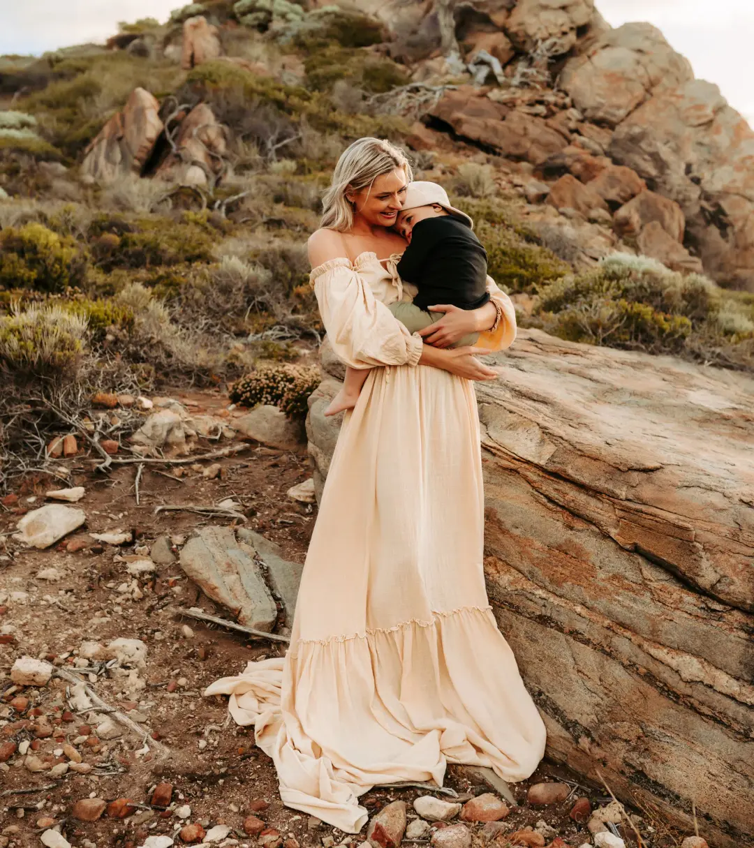 We Are Reclamation There Is Nothing Quite Like You Two Piece Maternity Gown Dark Ivory One Size  for rent on The Volte - main image