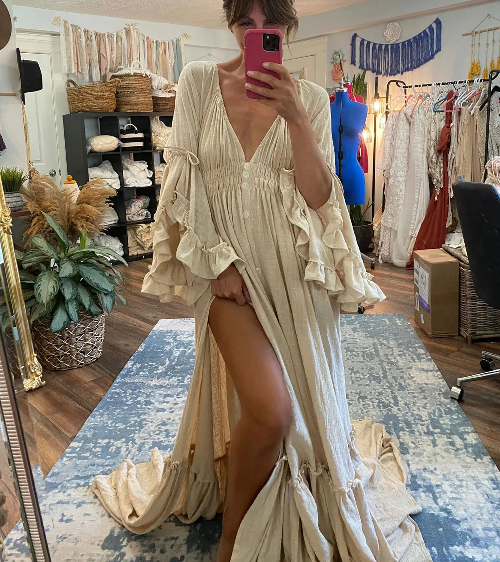 We Are Reclamation Dreams Like These Gown Beige - One Size Fits Most (Aus 6-18) - Image 9