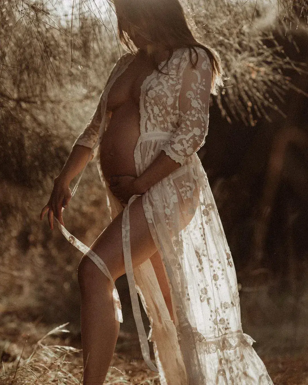 Spell Chloe Duster Off White Size S for rent on The Volte - main image