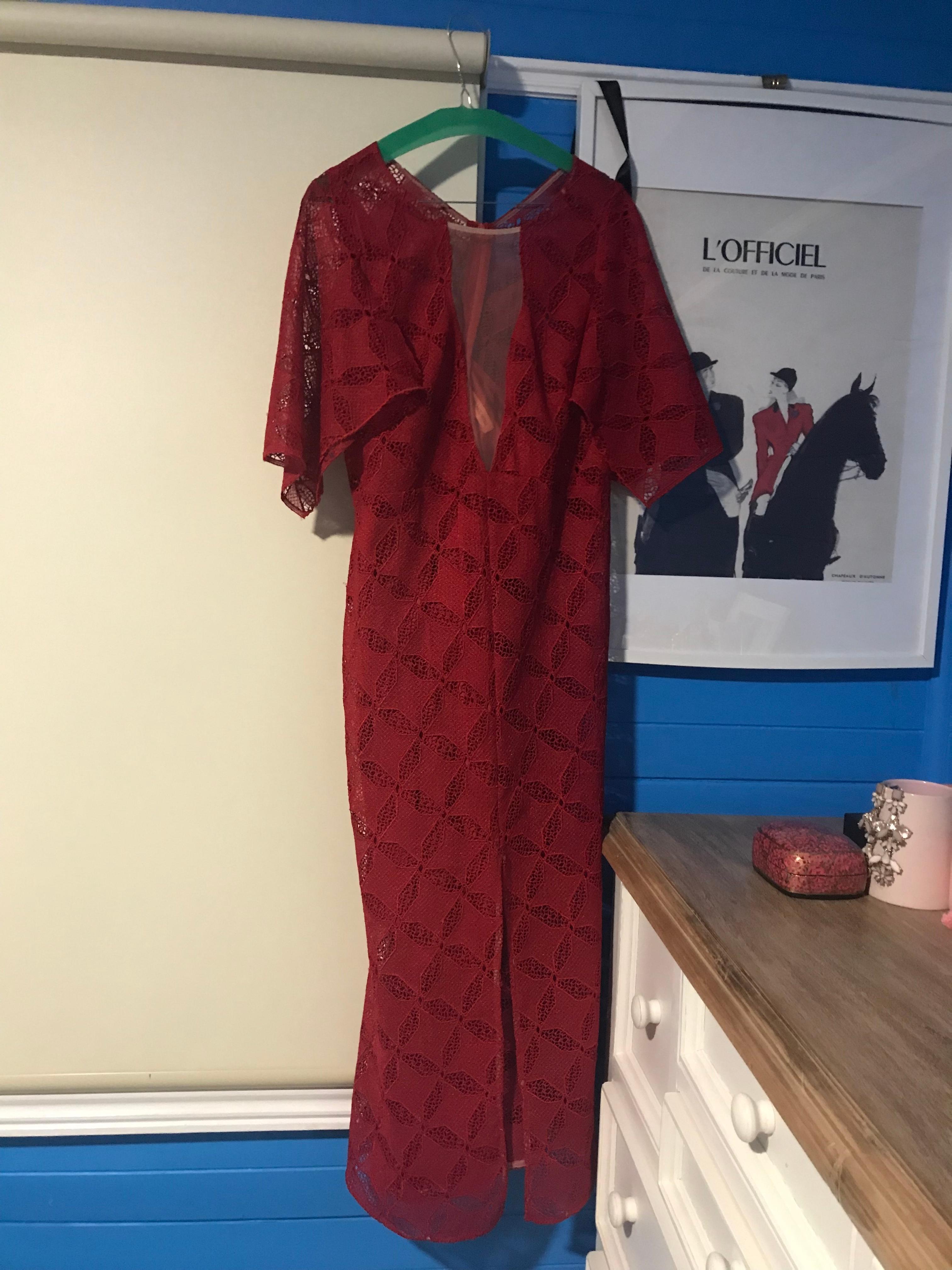 Manning Cartel Red lace dress - Image 2