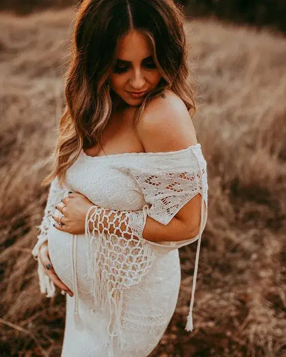 Fillyboo Brooke Crochet Maxi Dress Cream Size M for rent on The Volte - main image