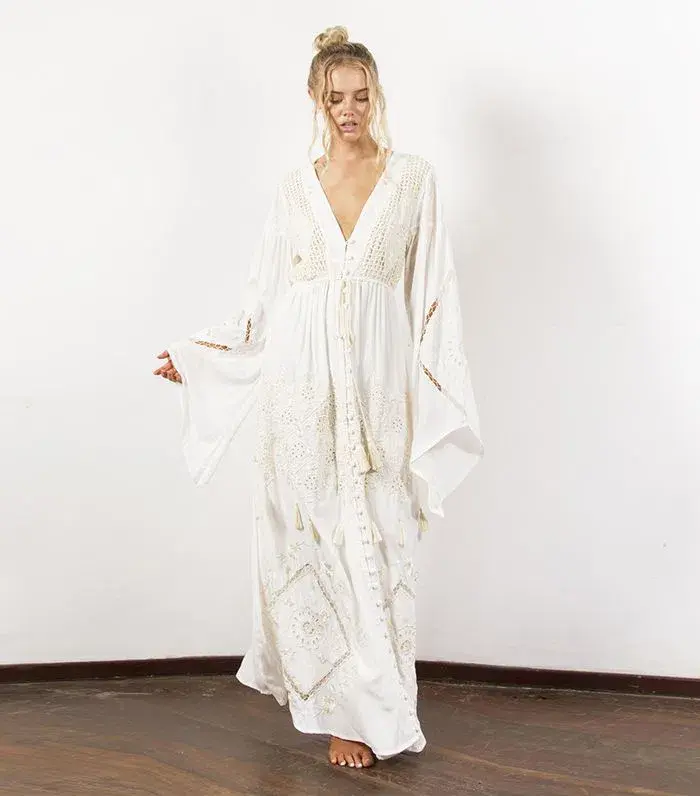 Fillyboo Strawberry Fields Dress Cream Size XL - Image 1