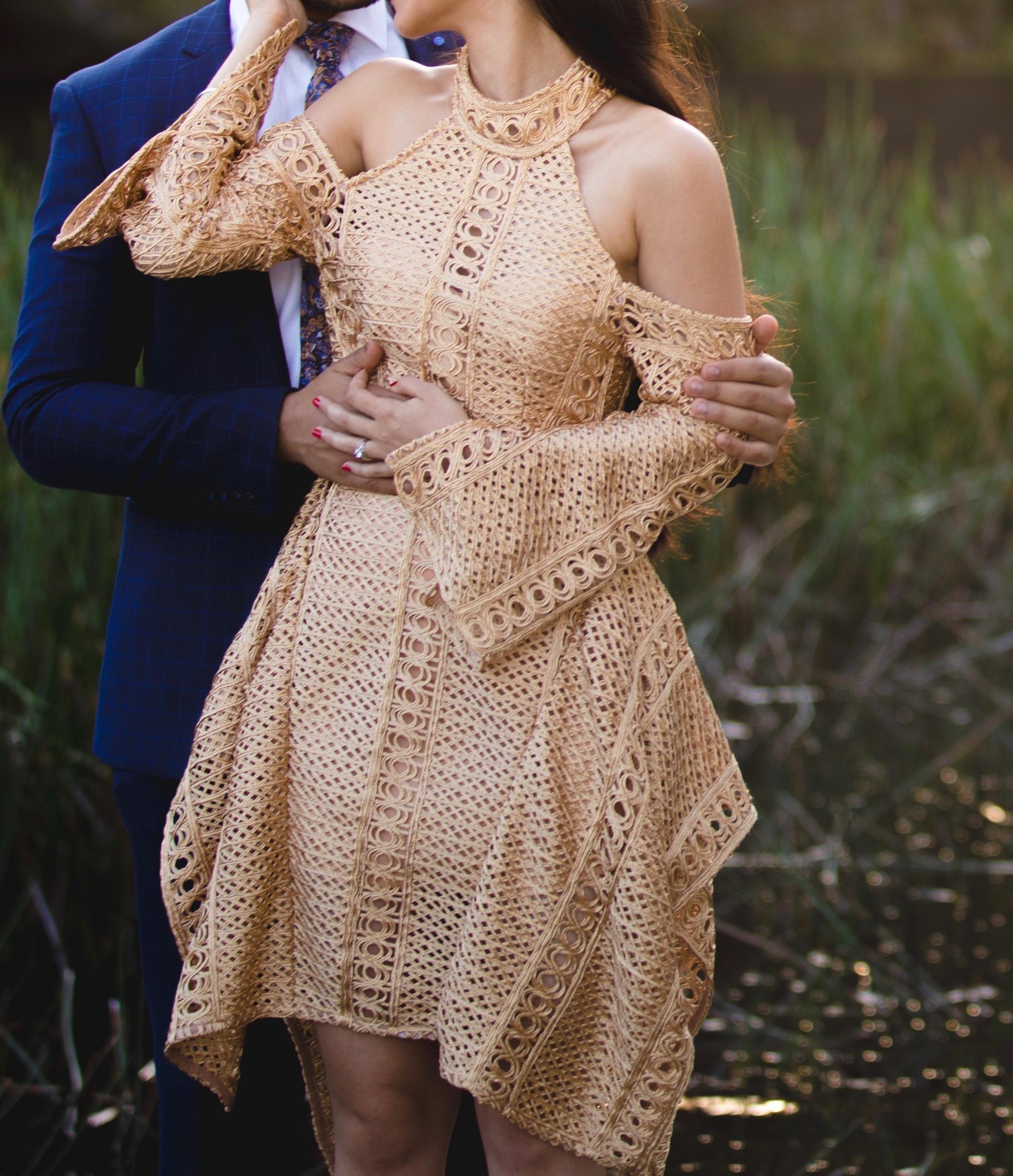 Thurley Gold Sonnet Mini Dress  - Image 1