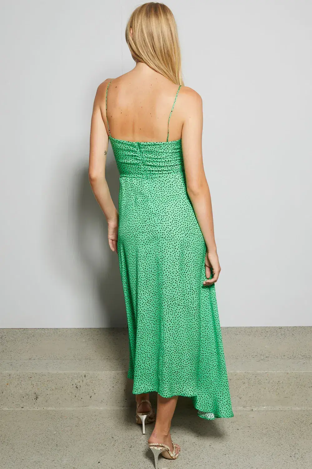 Bec & Bridge Neve Dress Green Print Size 12 - Image 4