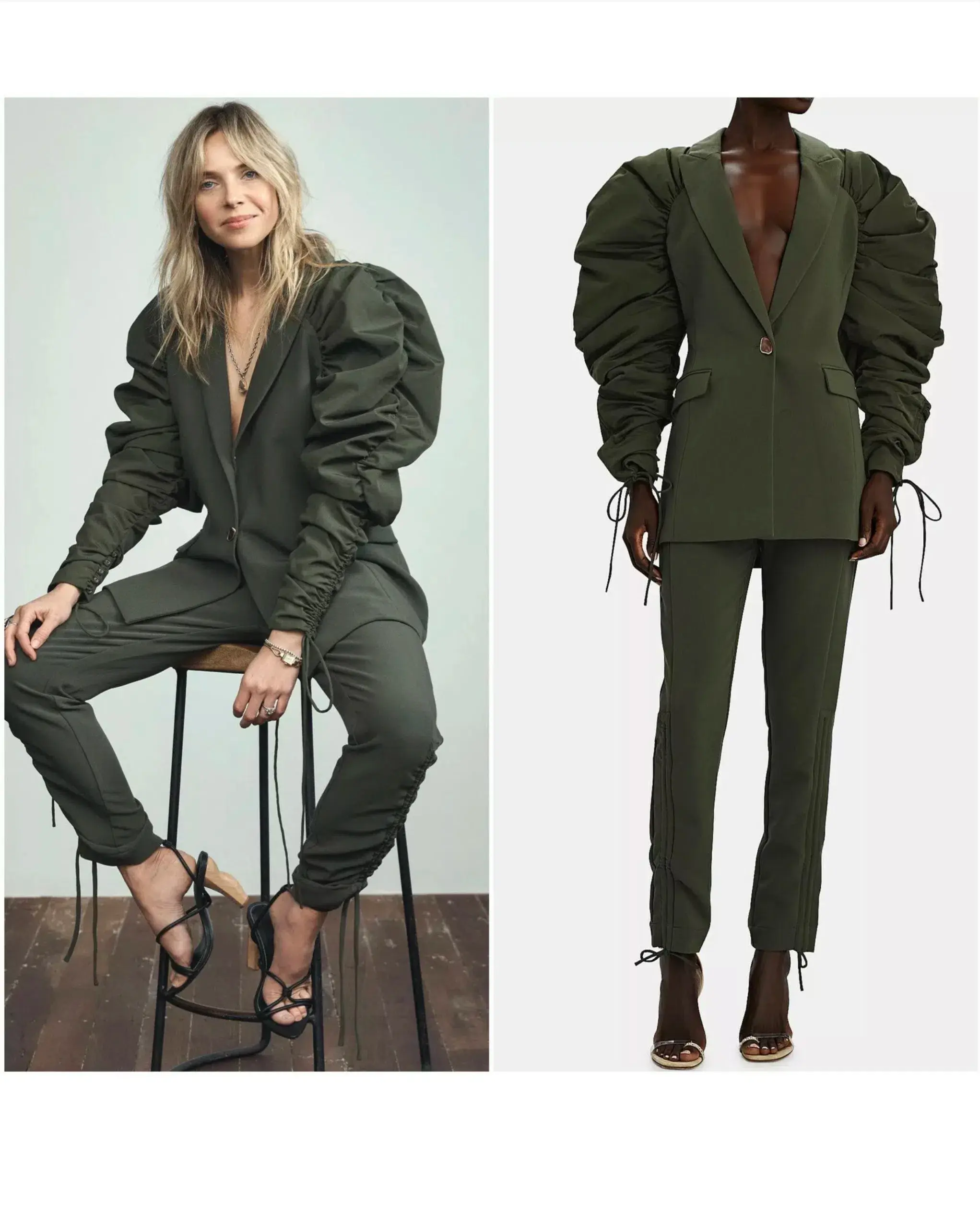 Aje Interlace Jacket & Pants Set Green Size 8 - Image 4