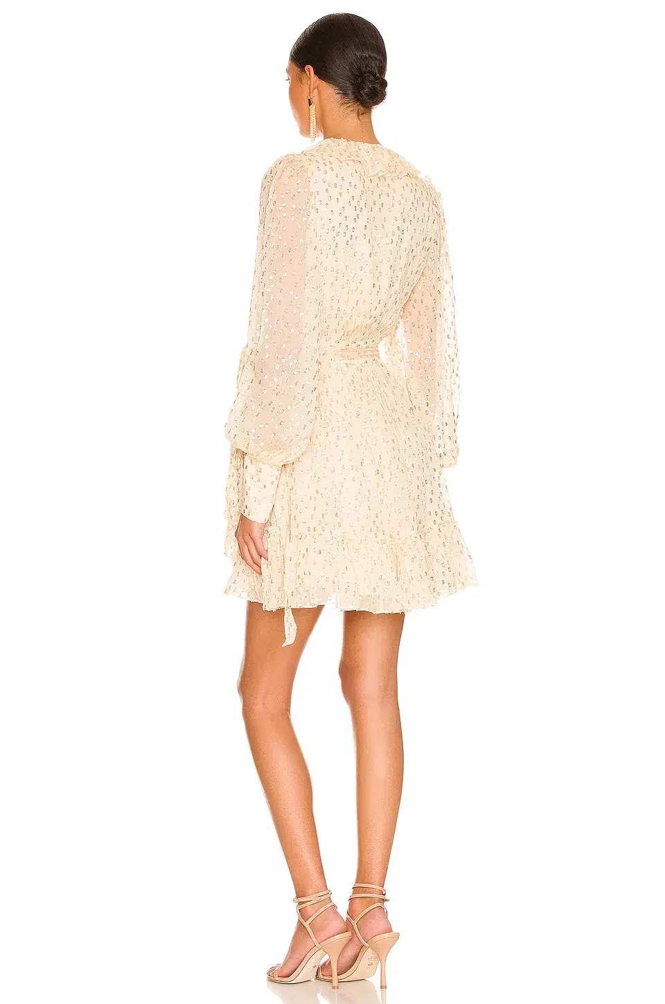 Zimmermann Lurex Wrap Mini Dress Size 4/Au 16 - Image 3
