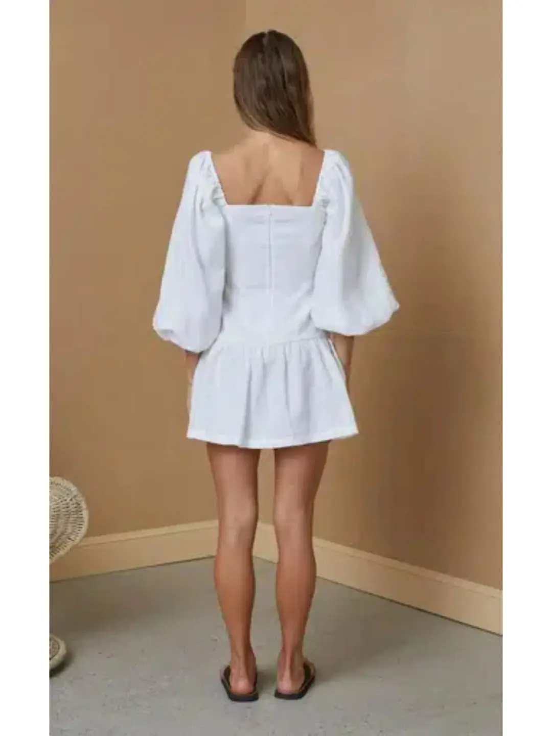 Bec & Bridge Henriette Mini Dress Ivory White Size AU 6  for rent on The Volte - main image