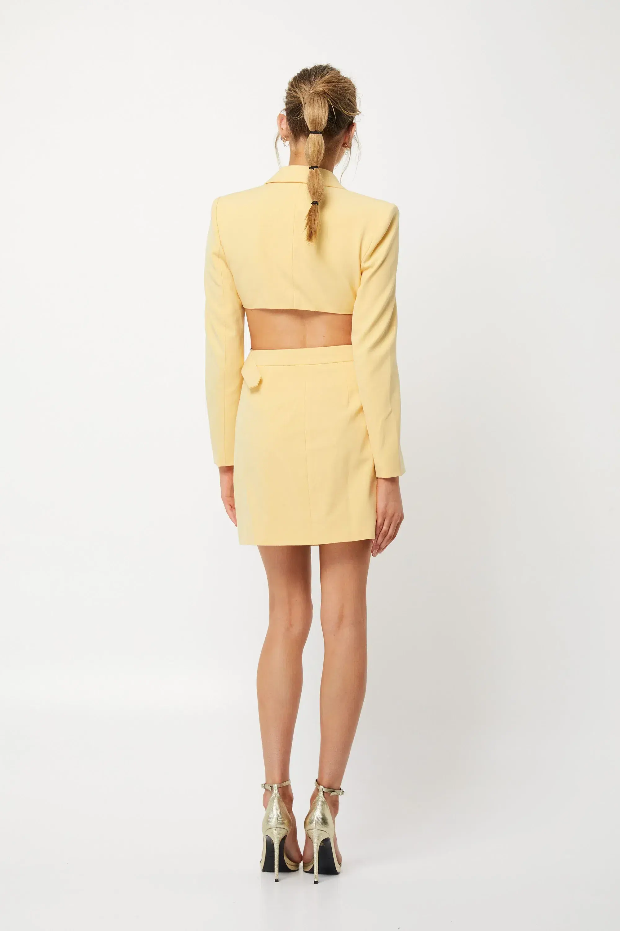 Mossman Alluring Eyes Mini Dress Yellow Size 8 - Image 3