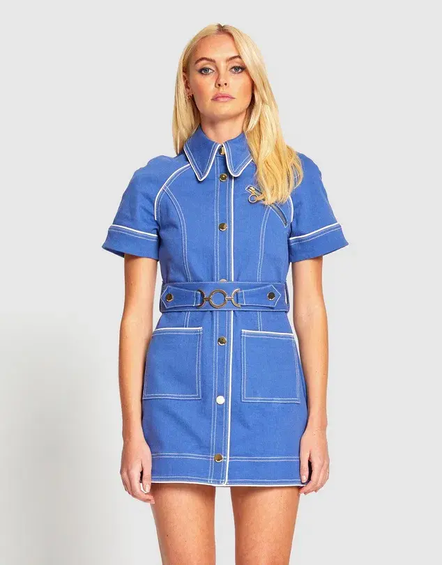 Alice McCall Saturdays Mini Dress Blue Size 4 - Image 2