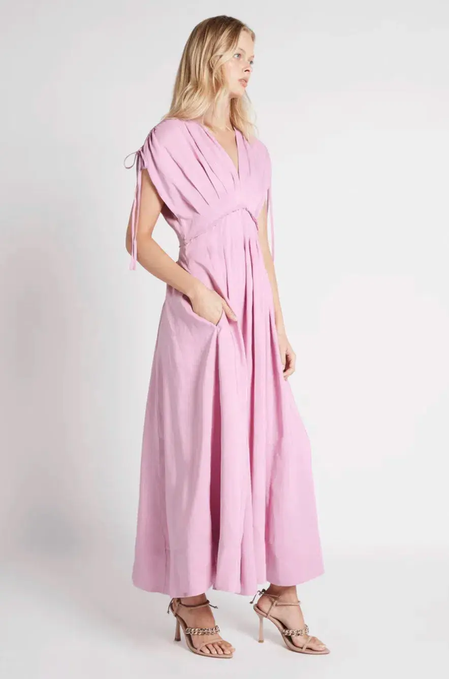 Aje Cosmos Midi Dress Pink Size AU 12 - Image 2