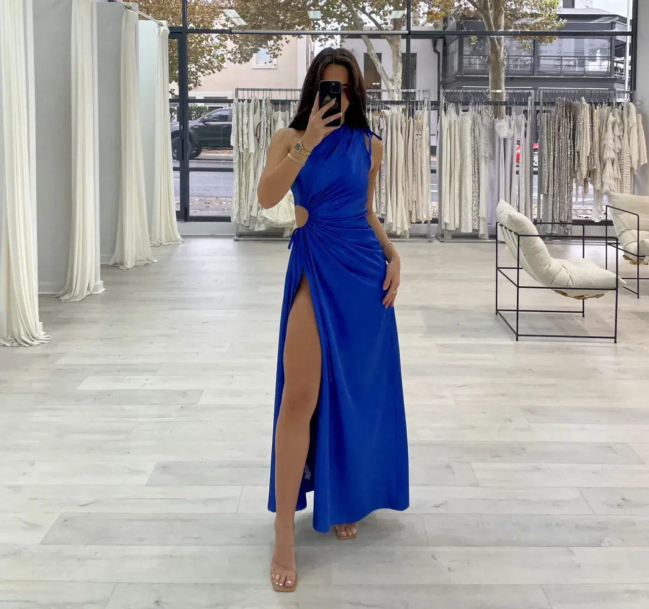 Sonya Moda Nour Maxi Dress Cobalt Blue Size 12 - Image 3