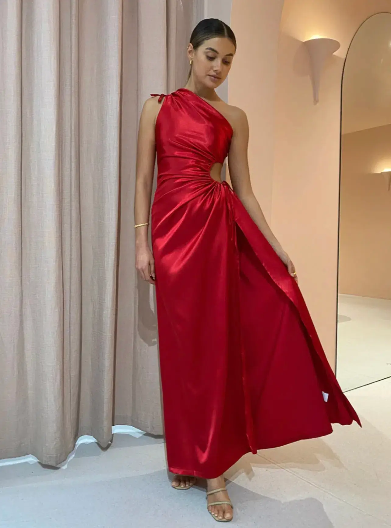 Sonya Moda Nour Scarlett Red Maxi Dress Size 8 - Image 2