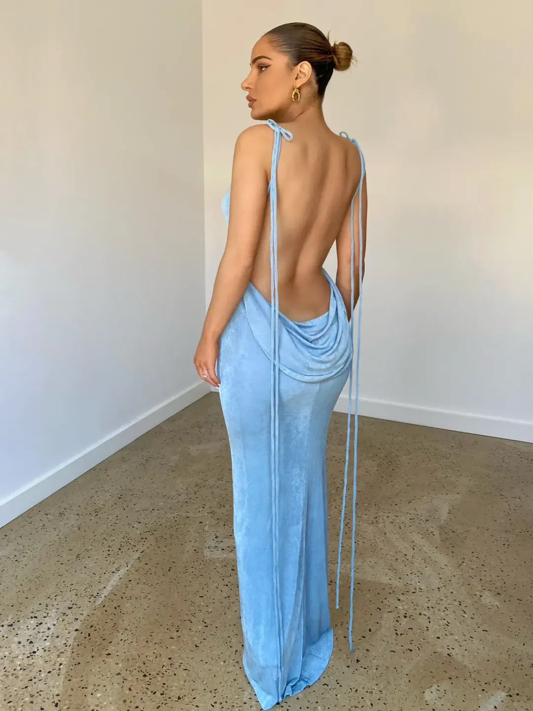 Melani the Label Cristina Gown Powder Blue Size 8 for rent on The Volte - main image