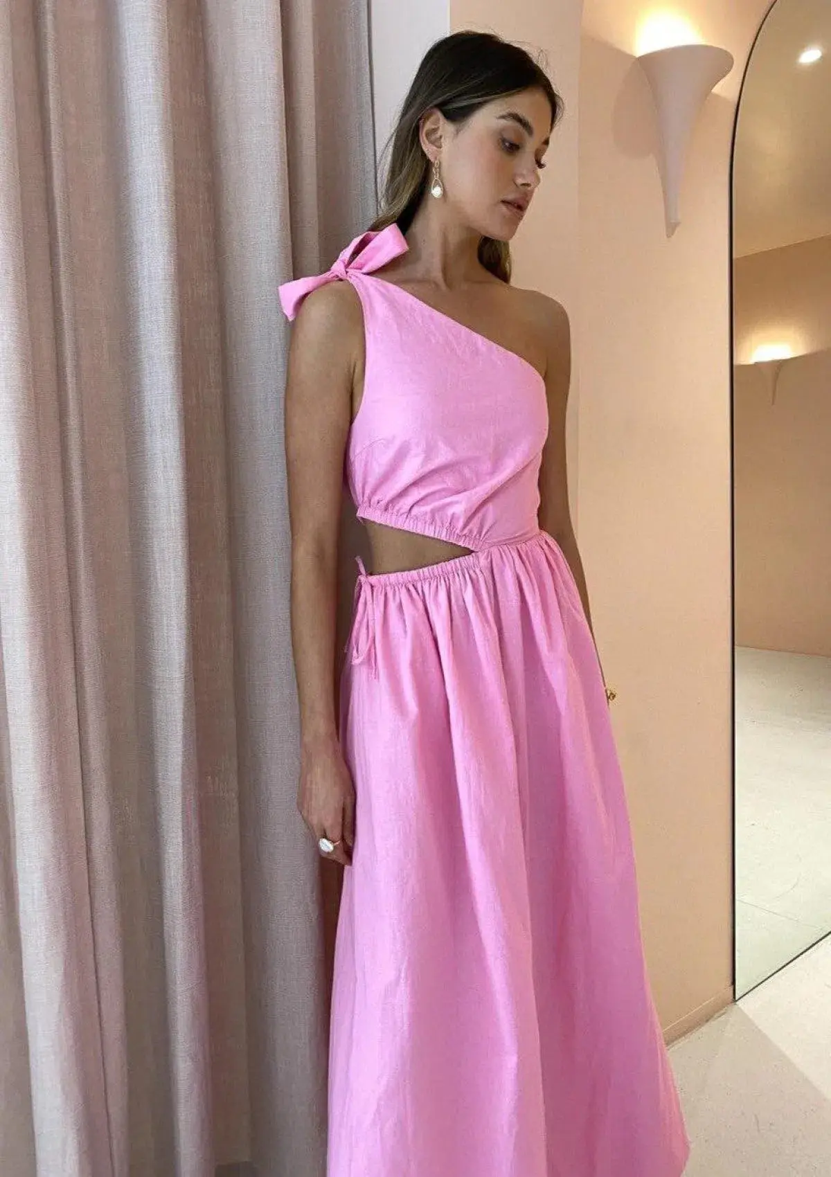 By Nicola Gabriella Midi Dress Pink Size 14 - Image 4