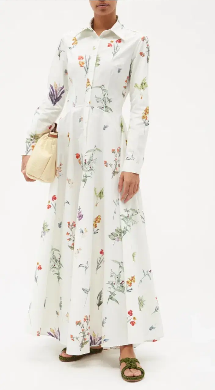 Evi Grintela Juliette Shirt Dress Print White Size AU 6  - Image 3