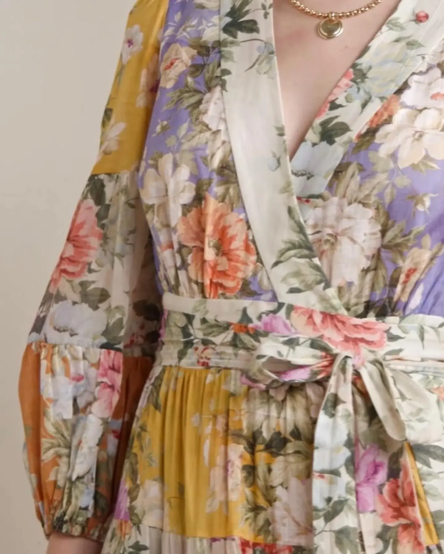 Zimmermann Pattie Wrap Midi Wrap Dress Print Size 4  - Image 1