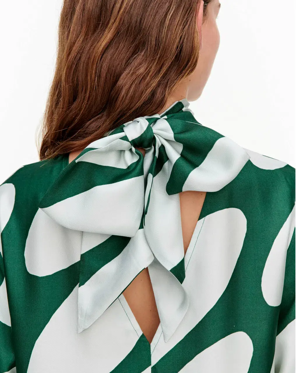 Marimekko Aatoilee Linsii Silk Dress Print  Green Size AU 6 - Image 4