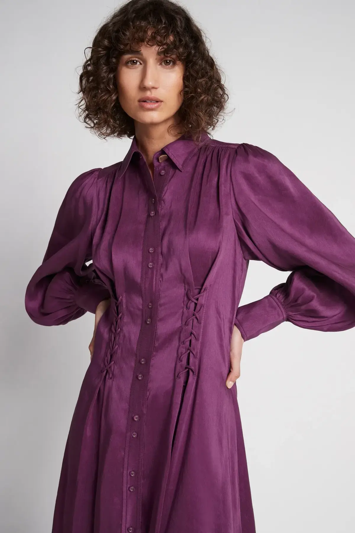 AJE Ephemera Shirt Dress Violet Size 12 - Image 1