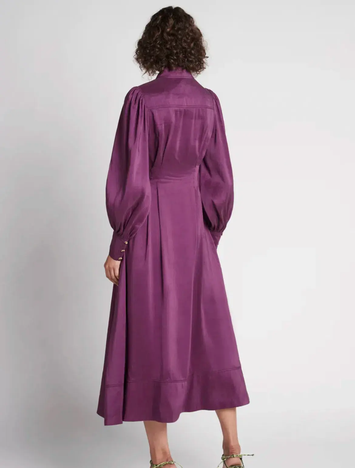 AJE Ephemera Shirt Dress Violet Size 12 - Image 3