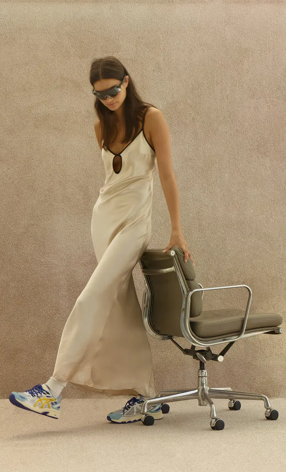 Bec & Bridge Kara Keyhole Dress Sand Size 8 for rent on The Volte - main image