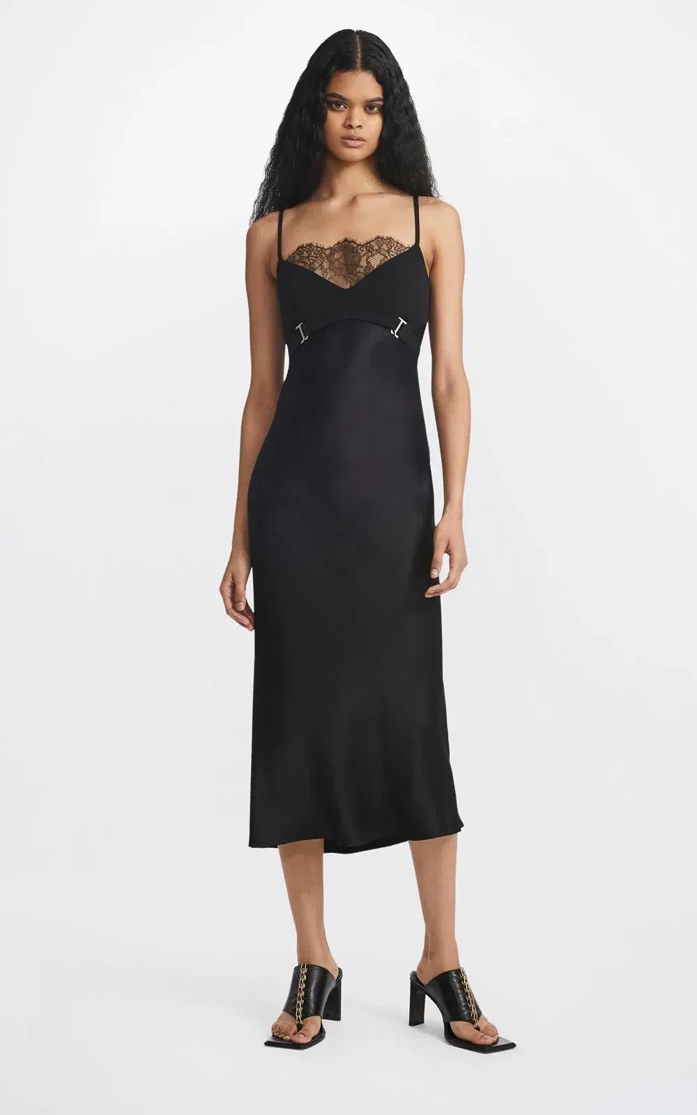 Dion Lee Lace E-Hook Slip Dress Black Size 6 - Image 1