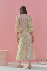 Alemais Marta Cutout Midi Dress Print Size 8 - Image 3