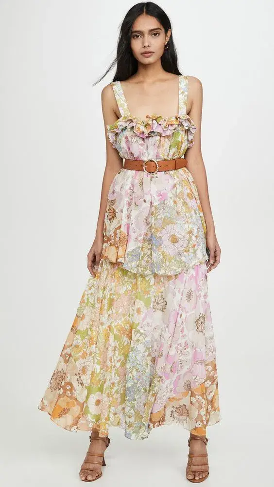 Zimmerman Super Eight Maxi Dress Print Size 6 - Image 3
