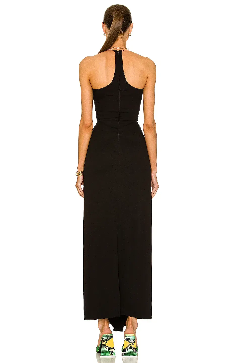 Christopher Esber Multi Panel Disconnect Ruched Halter Dress Black Size 8 - Image 3
