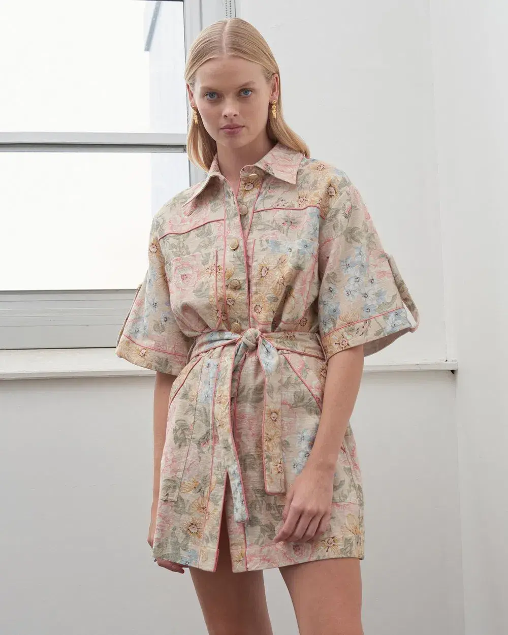 Alemais Patricia Mini Shirt Dress Print Size 6 - Image 1
