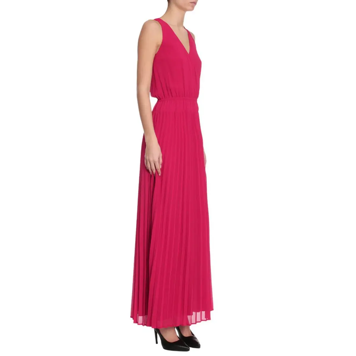 Patrizia Pepe Pleated Dress Fuchsia Size 40 - Image 2