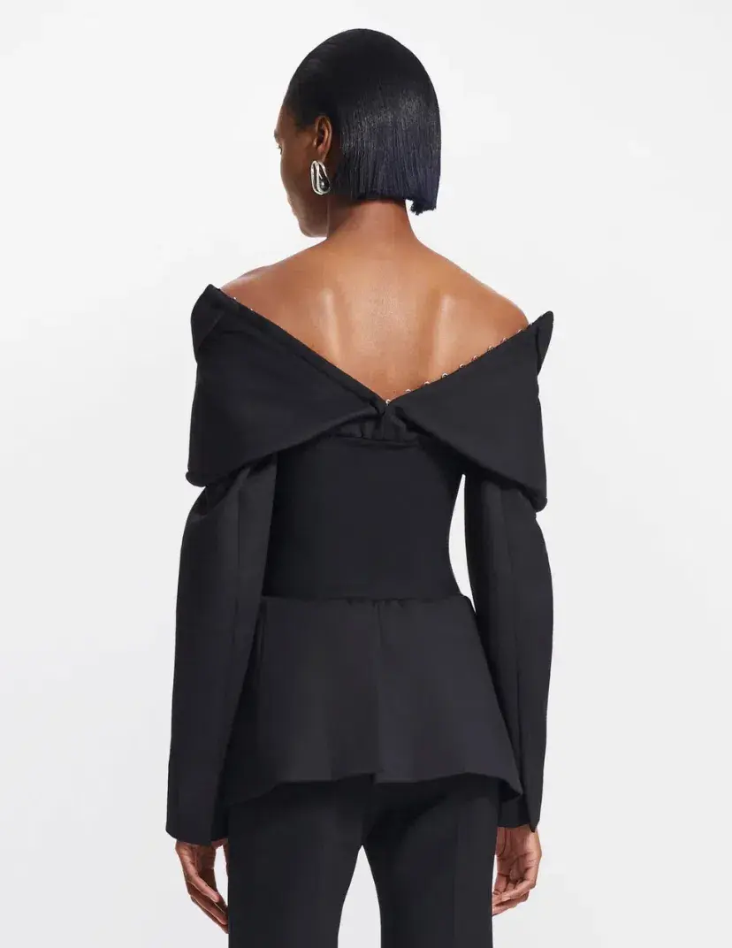 Dion Lee Hook Eye Tube Blazer Black Size 6 - Image 3