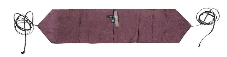 Tom Ford for Gucci Fall 2002 Brown Silk Obi Belt with Leather Strap for rent on The Volte - main image