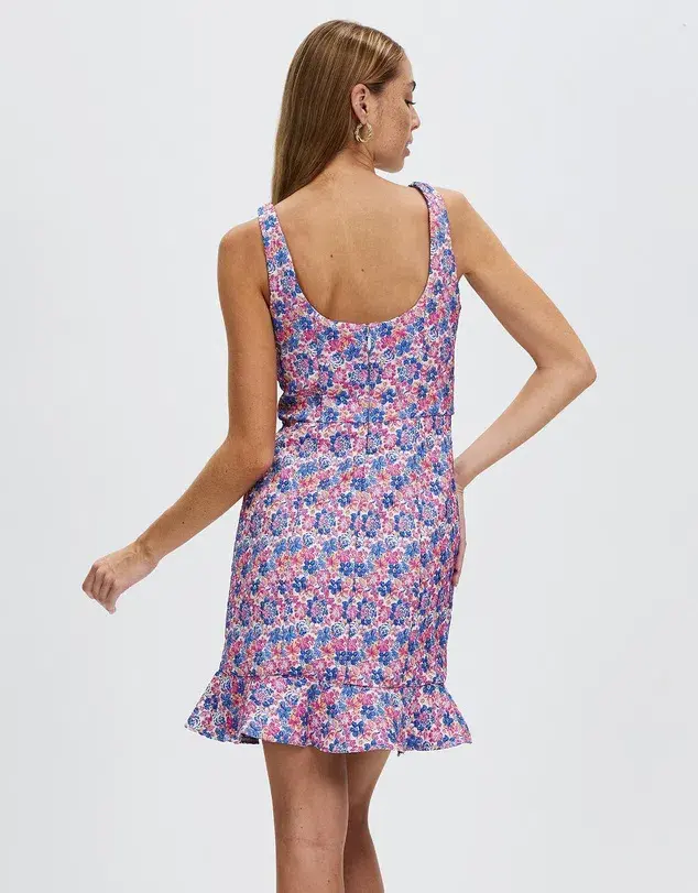 Bariano Azzure Scoop Neck Fit And Flare Mini Dress Print Size 6 for rent on The Volte - main image
