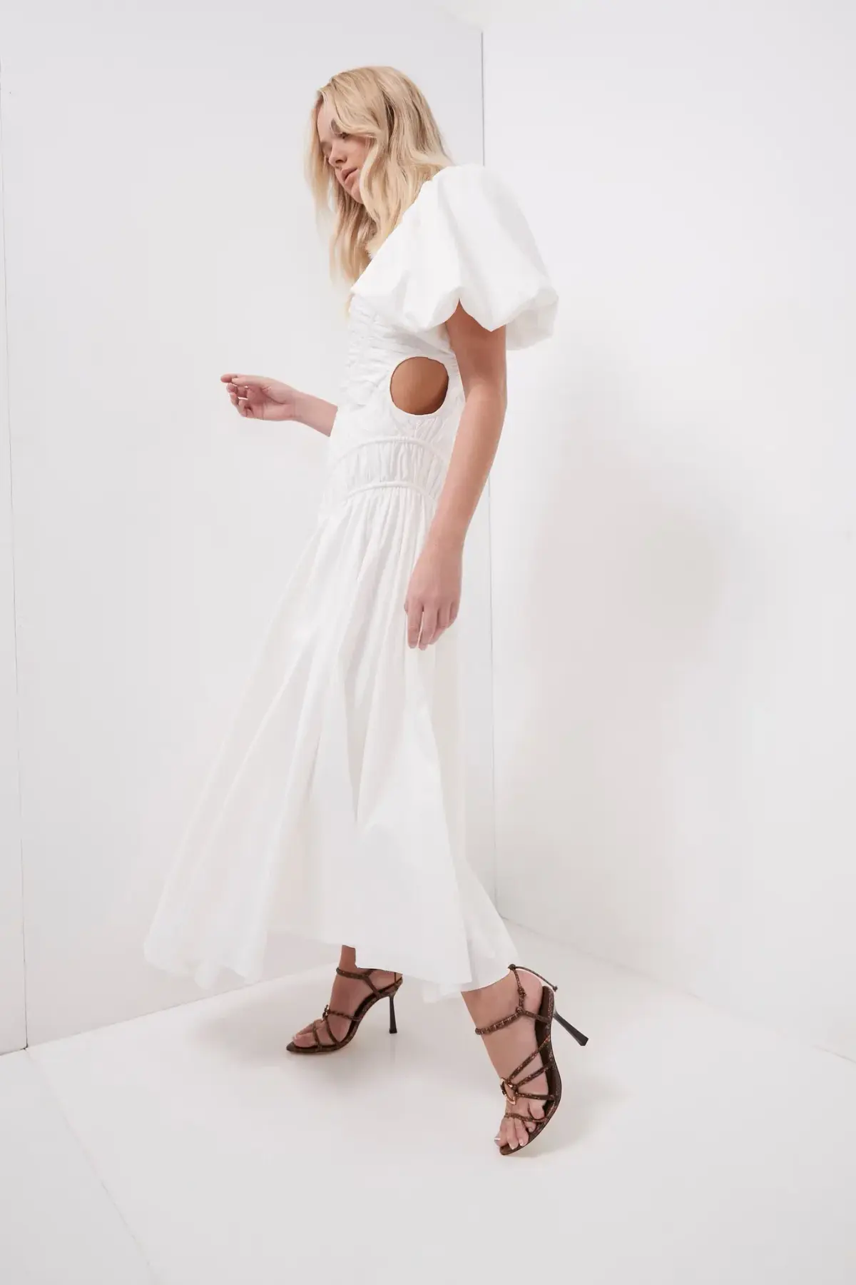 AJE Siren Midi Dress White Size 8  - Image 3