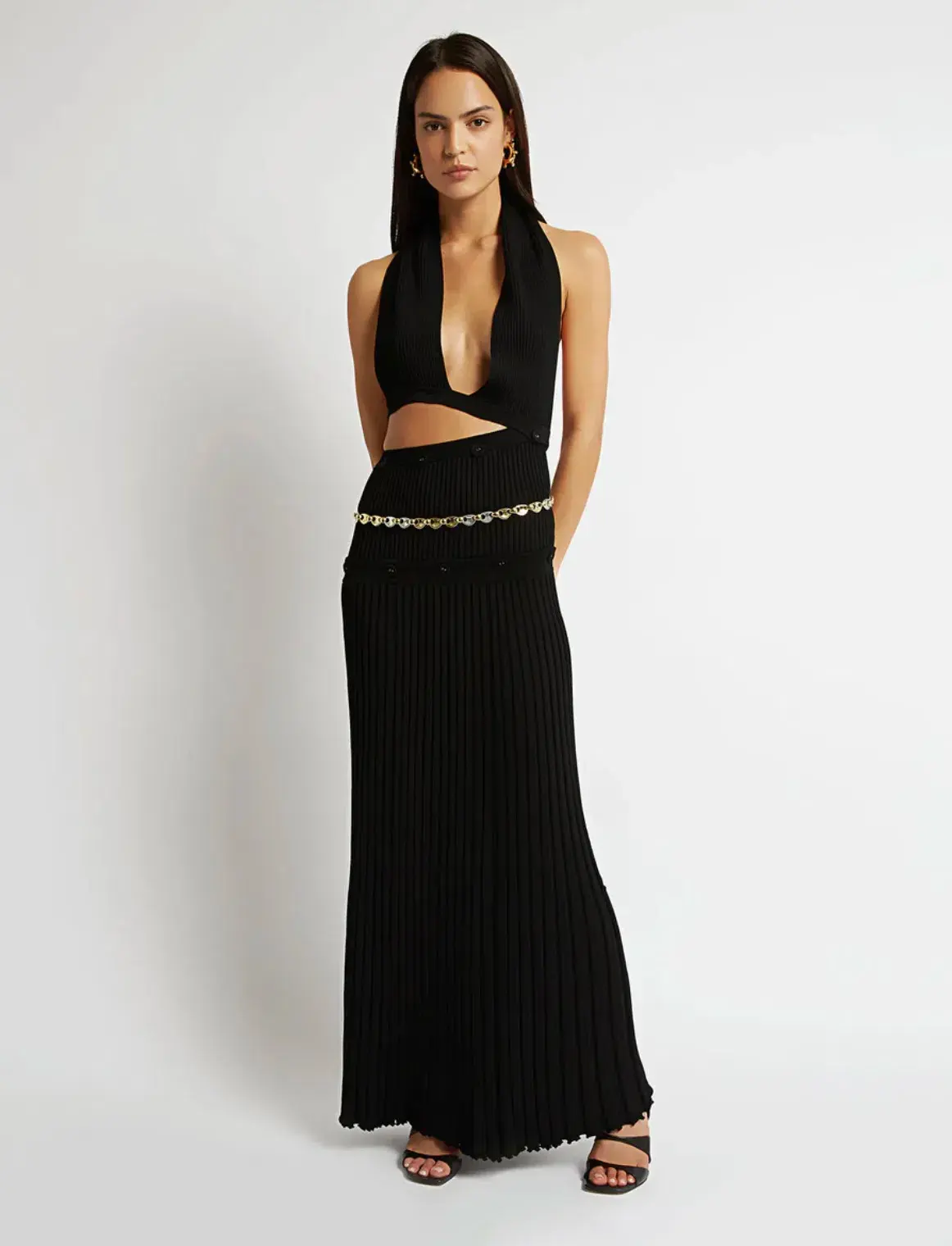 Christopher Esber The Deconstruct Backless Halter Dress Black Size AU 8 - Image 1