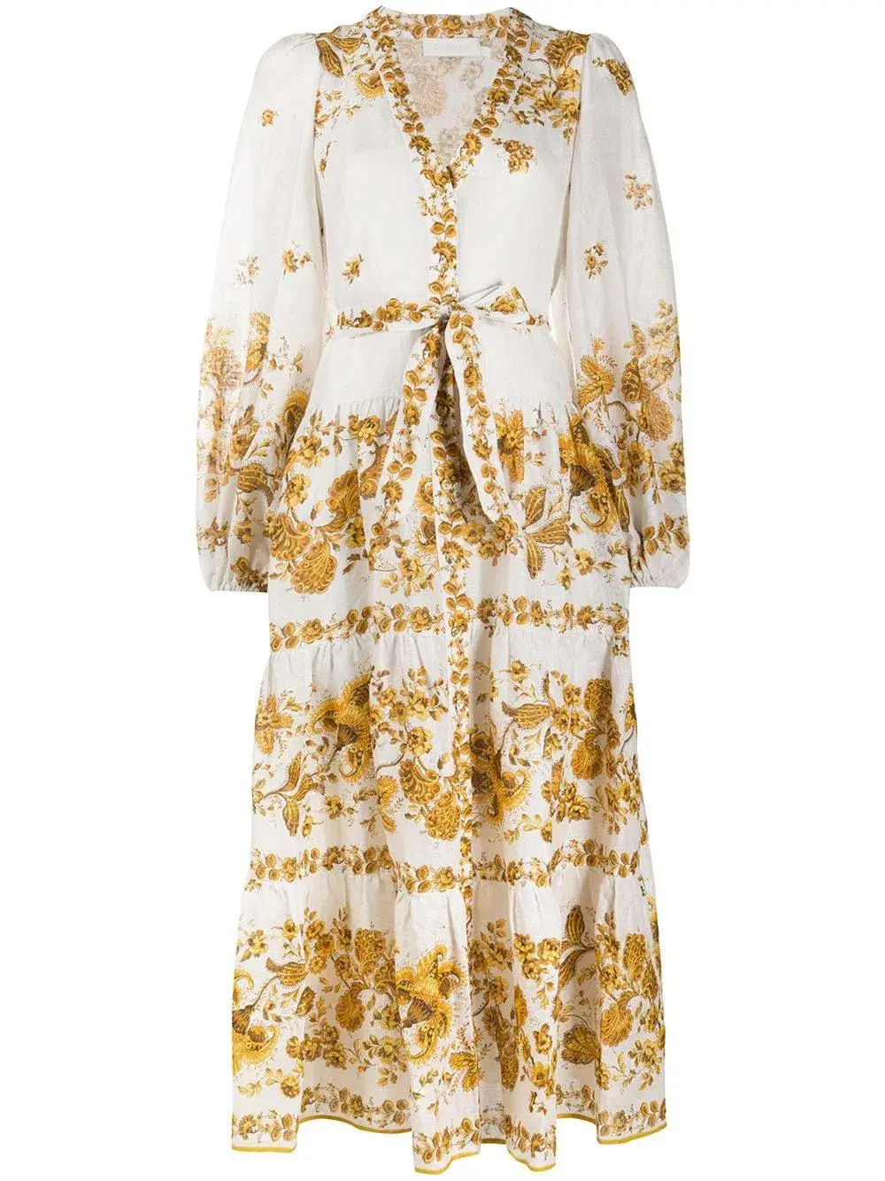 Zimmermann Floral Tiered Amelie Dress Print Size 3 - Image 4