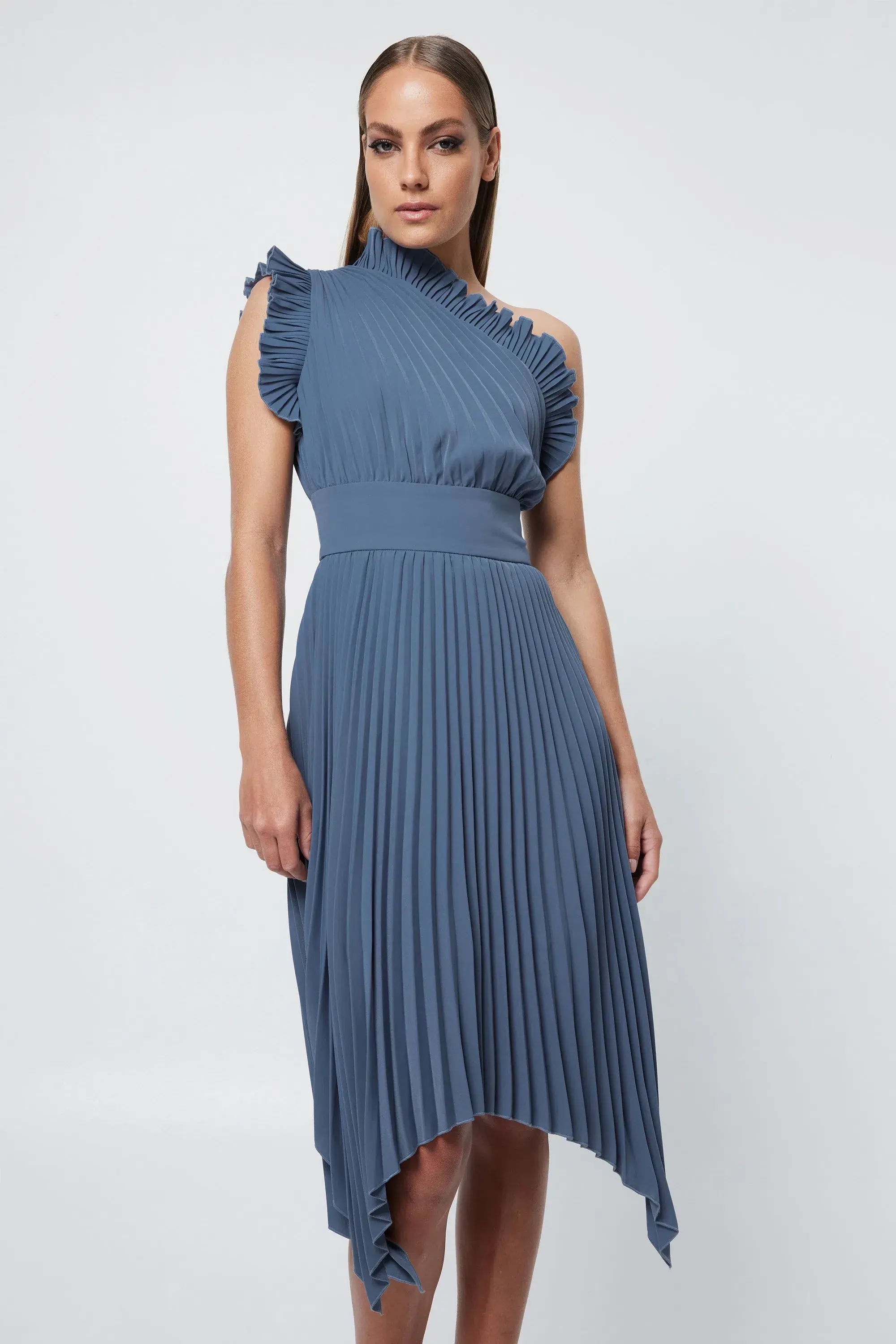 Mossman The Lady Like Midi Dress Blue Size 6 - Image 4