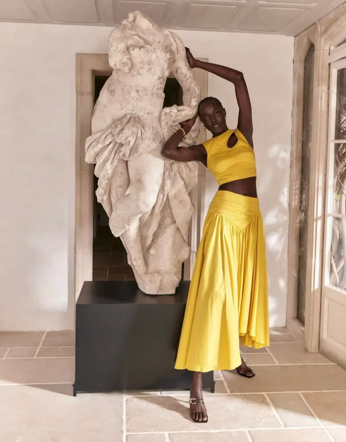 Aje The Jolie Asymmetric Cut Out Set Size 8 Sun Shower Yellow Size 8 - Image 5