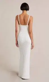 Bec and Bridge Effie Knit Key Maxi Dress Ivory Size 10 - Image 4