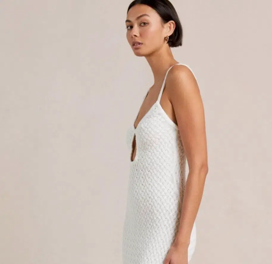 Bec and Bridge Effie Knit Key Maxi Dress Ivory Size 10 - Image 3