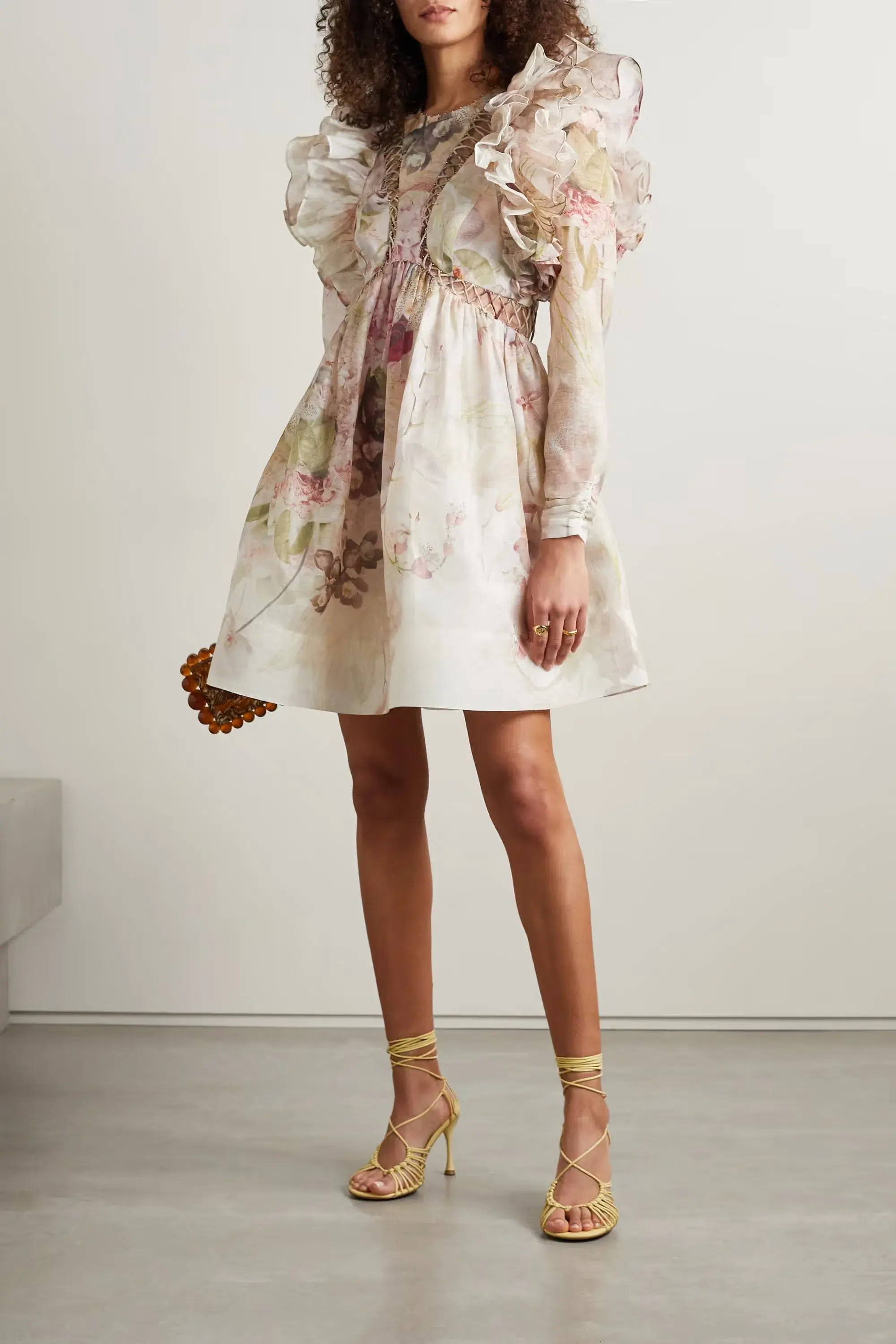 Zimmermann Dancer Laced Mini Dress Floral Size 4 / AU 16 - Image 3