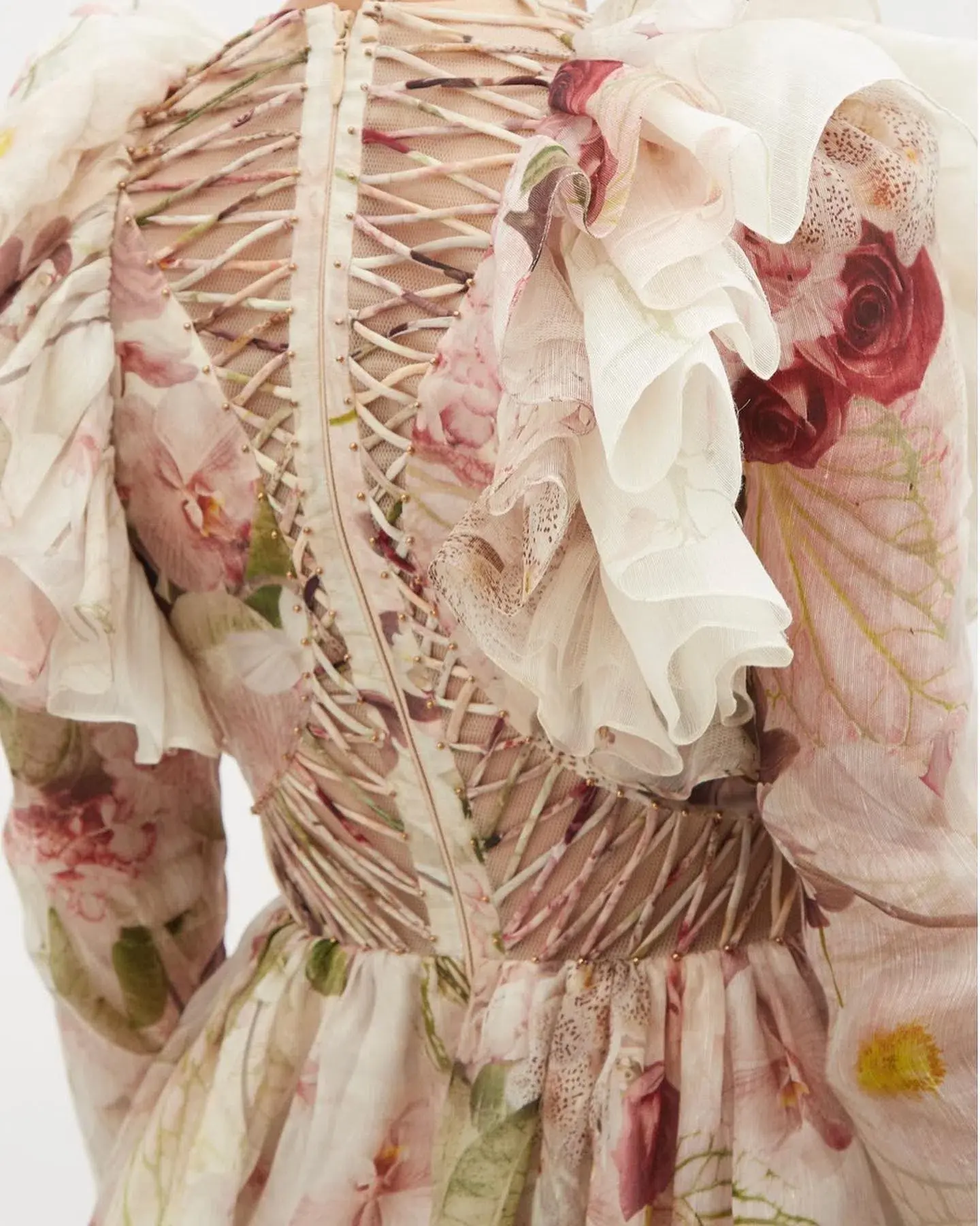 Zimmermann Dancer Laced Mini Dress Floral Size 4 / AU 16 - Image 1