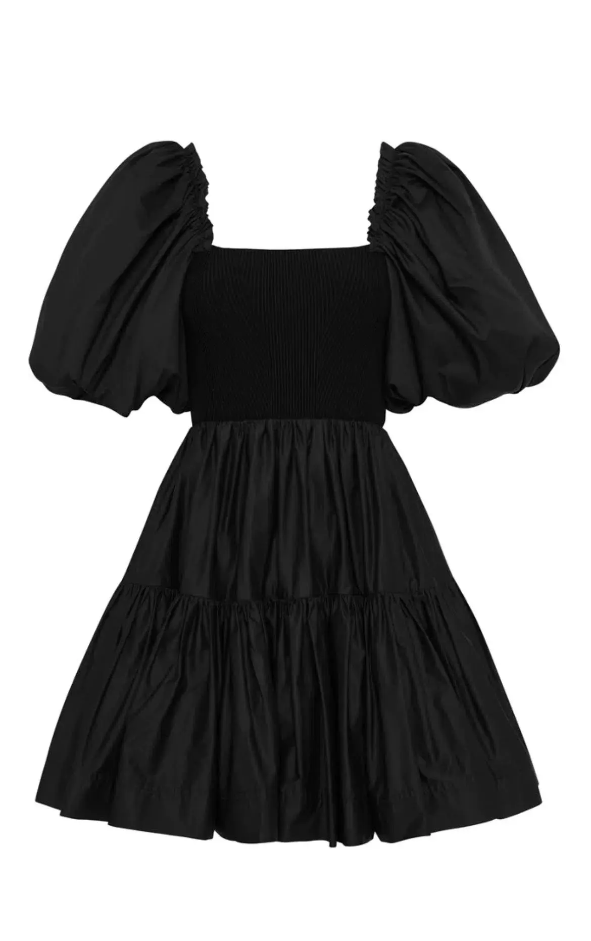 Aje Casa Puff Sleeve Mini Knit Dress Black Size 14 - Image 5