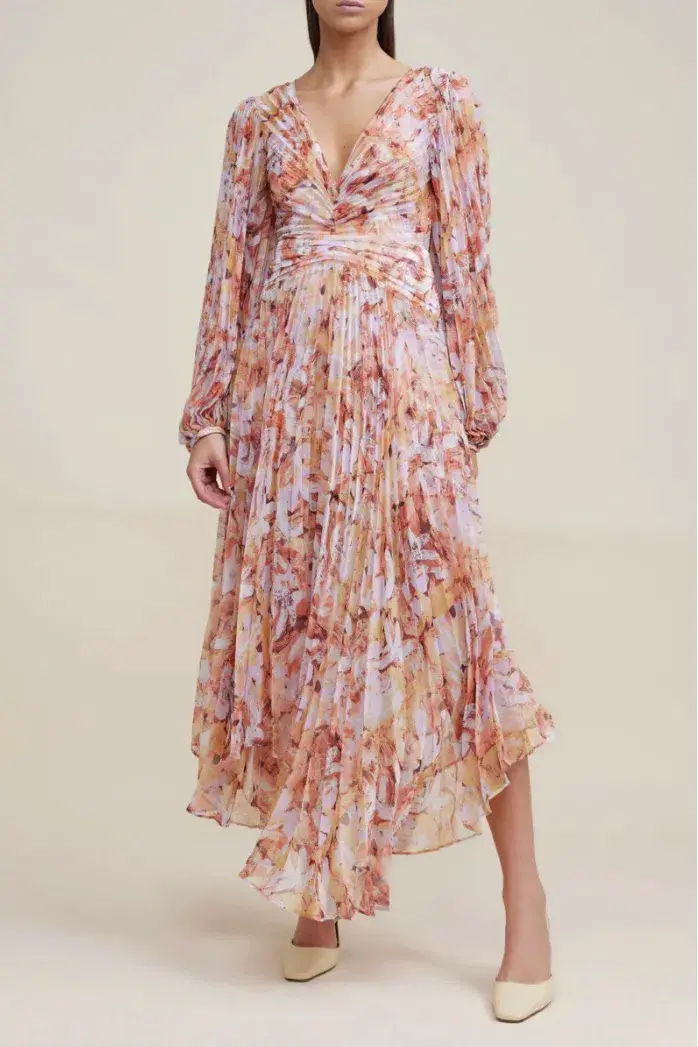 Acler Astone Dress in Lilac Brush Print Size 10 - Image 1