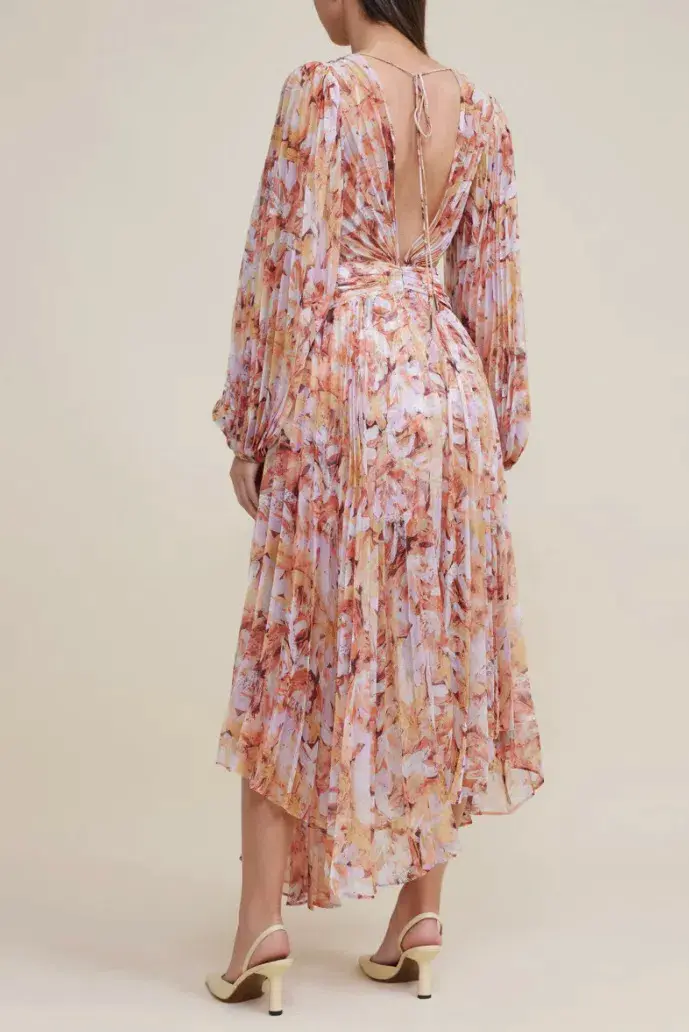 Acler Astone Dress in Lilac Brush Print Size 10 - Image 2