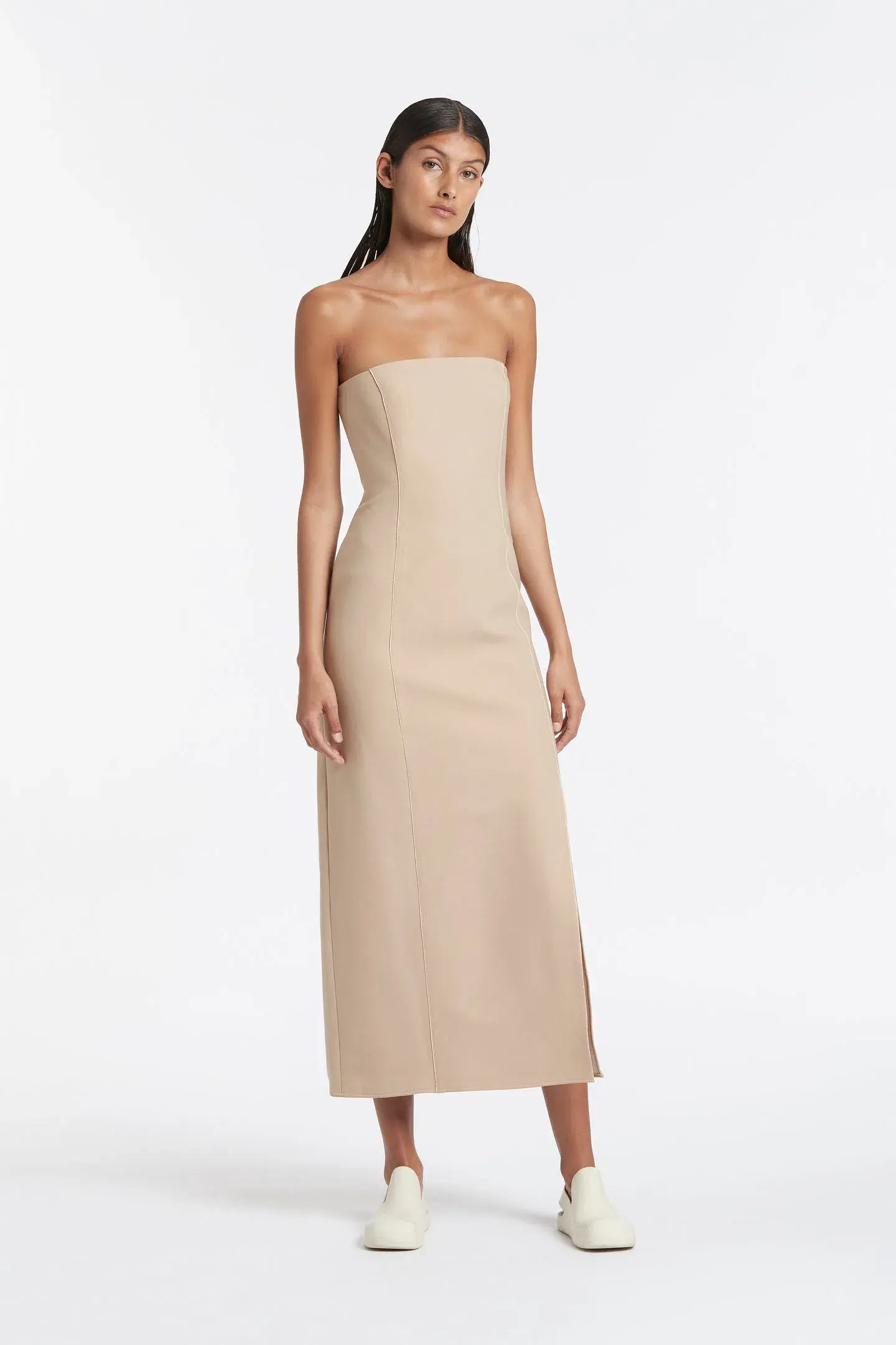 Sir The Label Monte Strapless Dress in Tan Beige Size 1 - Image 2