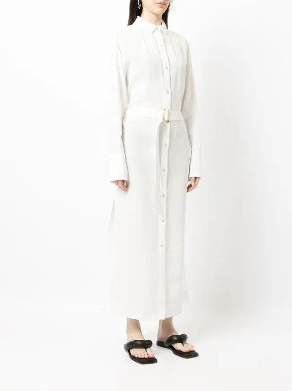 Sir The Label Clemence Shirt Dress in Ivory White Size 1 - Image 2