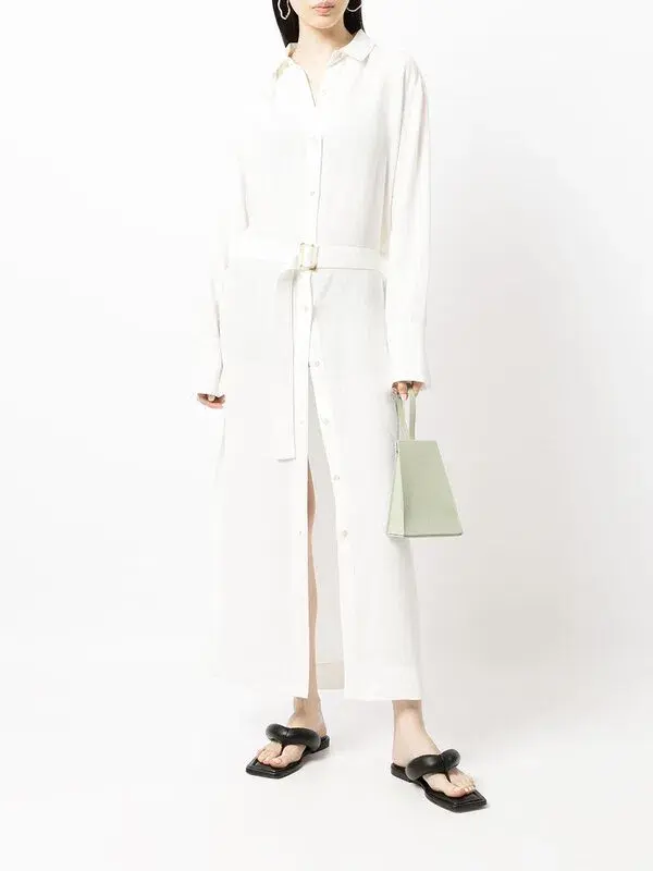 Sir The Label Clemence Shirt Dress in Ivory White Size 1 - Image 1